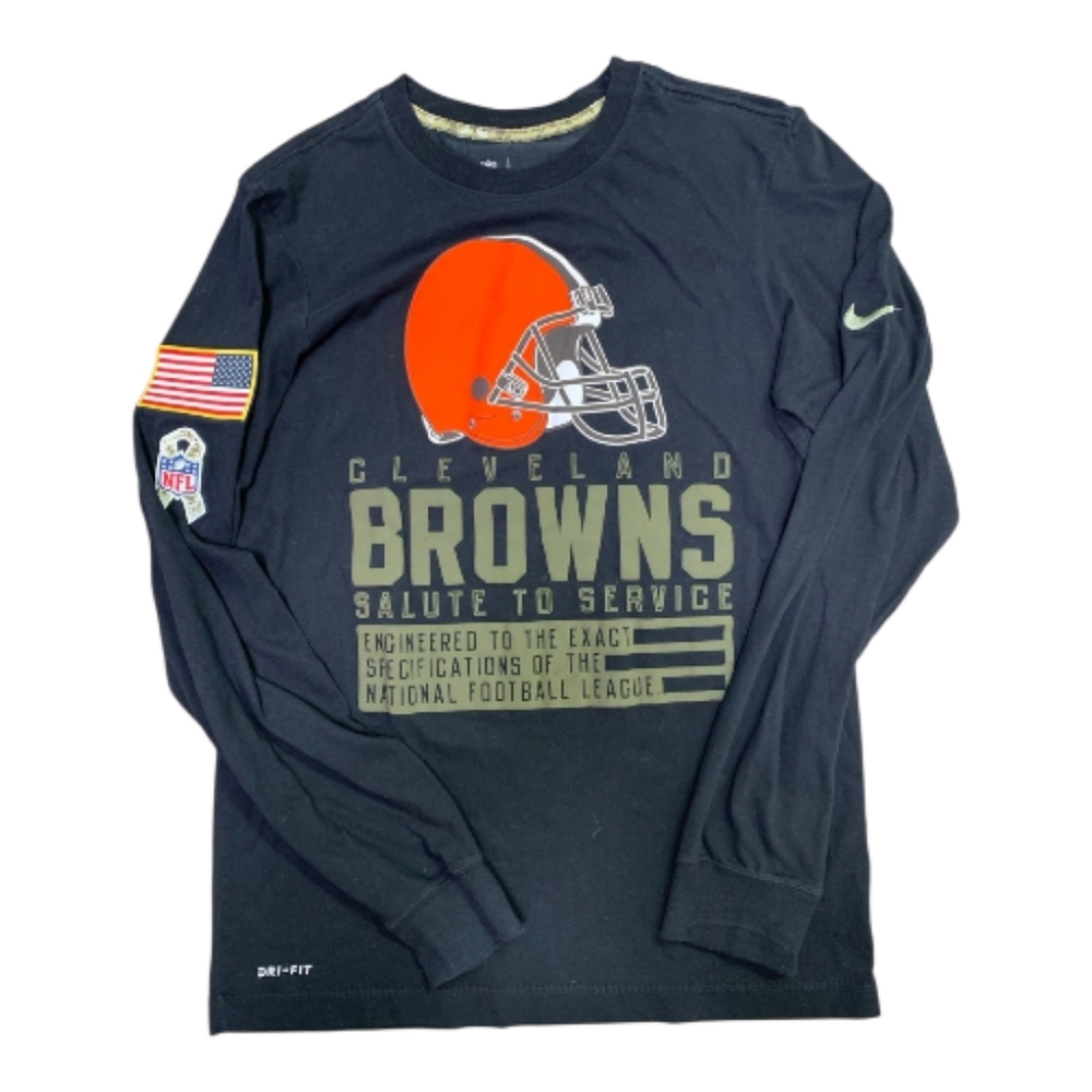 Nike Cleveland Browns Salute To Service Performance Drift Long Sleeve Shirt XXL